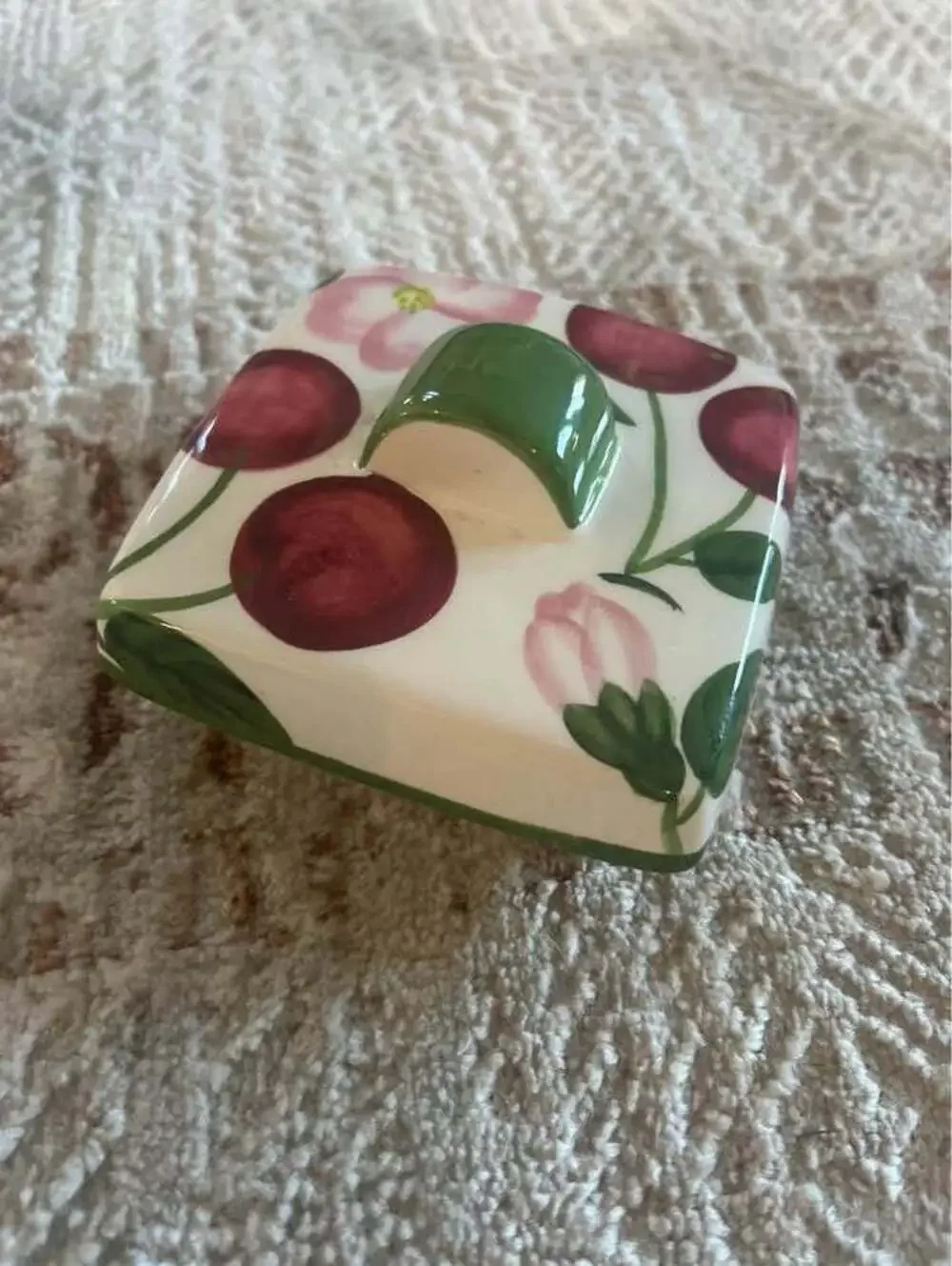 Tabletops Unlimited Sorbet Square Ceramic Fruit Teapot